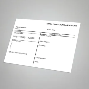 Karta prenatální laboratoře - 10 ks