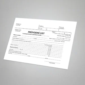 Průvodní list k RTG vyšetření - 500 ks (cena za 1 kus - 0,50 Kč)